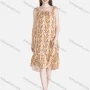 Wholesale Women's Casual Sleeveless Lace Up Ruffle Hem Leaf Print Dress  preview