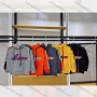 Wholesale Boys Two Tone Stripes Sleeves Letters Print Graphic Hoodies preview