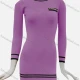 Wholesale Women's Elegant Crew Neck Chain Deco Long Sleeve Knitted Short Dress 110# A707# Clothing Wholesale Market Liuhua