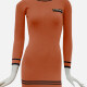 Women's Elegant Crew Neck Chain Deco Long Sleeve Knitted Short Dress 110# A710# Clothing Wholesale Market -LIUHUA