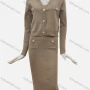 Wholesale Women's Elegant Plain Cardigan & Pencil Skirt 2-Piece Set 112# preview