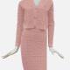 Women's Elegant Plain Cardigan & Pencil Skirt 2-Piece Set 113# A629# Clothing Wholesale Market -LIUHUA