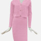 Women's Elegant Plain Cardigan & Pencil Skirt 2-Piece Set 113# A631# Clothing Wholesale Market -LIUHUA