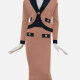 Women's Elegant Single Breasted Blazer With Skirt 2-Piece Set 114# A664# Clothing Wholesale Market -LIUHUA