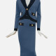 Women's Elegant Single Breasted Blazer With Skirt 2-Piece Set 114# A665# Clothing Wholesale Market -LIUHUA