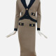 Women's Elegant Single Breasted Blazer With Skirt 2-Piece Set 114# Chamoisee Clothing Wholesale Market -LIUHUA