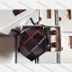 Wholesale Men's Fashion Argyle Colorblock Print Tie & Pocket Square & Cufflinks Sets Dark Gray Clothing Wholesale Market Liuhua