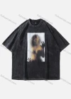 Wholesale Men's Fashion Hip Hop Oversized Crew Neck Short Sleeve Wash Distressed Graphic T-shirt 803# - Liuhuamall