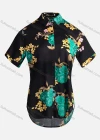 Wholesale Women's Vintage Short Sleeve Floral Pattern Button Down Shirt 23061# - Liuhuamall