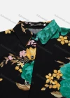 Wholesale Women's Vintage Short Sleeve Floral Pattern Button Down Shirt 23061# - Liuhuamall