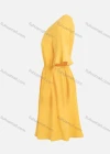 Wholesale Women's Causal V-Neck Trumpet Sleeve Button Pleated Dress - Liuhuamall