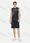 Wholesale Men's Sporty Round Neck Sleeveless Breathable Printed Quick Dry Tank Top - Liuhuamall