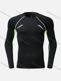 Wholesale Boy's Athletic Workout Round Neck Long Sleeve Compression Shirts 320#, LIUHUA CLOTHING WHOLESALE