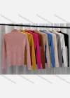 Wholesale Women's Casual Long Sleeve Mock Neck Texture Knit Sweater - Liuhuamall