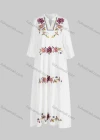 Wholesale Women's Casual Floral Ruched Lace Trim Notched Neck Ruffle Sleeve Midi Dress - Liuhuamall