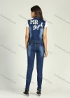 Wholesale Women's Flap Pocket Wash Button Down Vest Denim Jacket 2 Piece Set - Liuhuamall