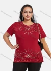 Wholesale Women's Elegant Round Neck Floral Sequin Embroidery Short Sleeve T-Shirt - Liuhuamall