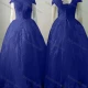 Wholesale Women's Elegant Wedding Sweetheart Cap Sleeve Lace Up Pearl Decor Maxi Bridesmaid Dress 2029# Medium Blue Clothing Wholesale Market Liuhua