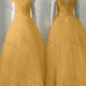 Wholesale Women's Elegant Wedding Sweetheart Cap Sleeve Lace Up Pearl Decor Maxi Bridesmaid Dress 803# Orange Clothing Wholesale Market Liuhua