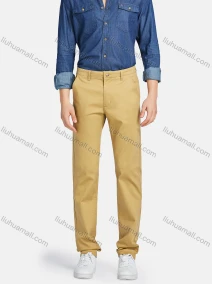 Wholesale Men's Casual Plain Straight Leg Ankle Length Chino Pants Trousers YXNW-PTCT-32#, LIUHUA CLOTHING WHOLESALE