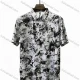 Wholesale In Stock 2026 Men's Slim Fit Floral Print Short Sleeve Casual Business Shirt Black Clothing Wholesale Market Liuhua