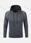 Wholesale Men`s Slim Fit Long Sleeve Plain Lightweight Pullover Athletic Hoodie T203# - Liuhuamall