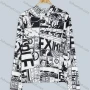 Wholesale Women's Cartoon Print Long Sleeve Round Neck Blouse preview