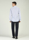 Wholesale Men's Business Long Sleeve Button Down Striped Shirt - Liuhuamall