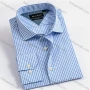 Wholesale Men's Casual Collared Long Sleeve Button Down Gingham Shirt preview