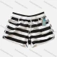 Wholesale Women's Vacation Striped Pockets Drawstring Beach Shorts Black Clothing Wholesale Market Liuhua