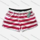 Wholesale Women's Vacation Striped Pockets Drawstring Beach Shorts Pink Clothing Wholesale Market Liuhua