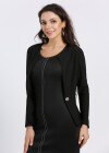 Wholesale Women's Casual Business Long Sleeve One Button Ribbed Plain Cardigan - Liuhuamall