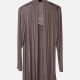 Women's Casual Long Sleeve Embroidery Plain Cardigan Brown Clothing Wholesale Market -LIUHUA