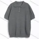 Wholesale Men's Casual Textured Knit Short Sleeve Polo Shirt Gray Clothing Wholesale Market Liuhua