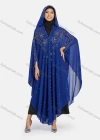 Wholesale Women's Modest Muslim Islamic Beaded Rhinestone Arabic Dubai Hooded Sheer Mesh Cover Up Kaftan Cloak - Liuhuamall