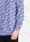 Wholesale Men's Casual Collared Long Sleeve Slim Fit Allover Print Shirt - Liuhuamall