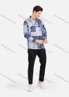 Wholesale Men's Casual Collared Long Sleeve Slim Fit Letter Striped Shirt - Liuhuamall