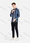 Wholesale Men's Casual Collared Long Sleeve Slim Fit Striped Shirt - Liuhuamall