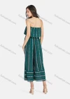 Wholesale Women's Strapless Vacation Tribal Print loose Fit Jumpsuit - Liuhuamall