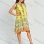 Wholesale Women's Sleeveless Keyhole Neck Paisley Floral Print Knee Length Dress preview
