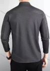 Wholesale Men's Casual Splicing Quick Dry Stand Collar Quarter Zip Long Sleeve Polo Shirt 558# - Liuhuamall