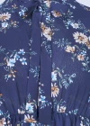 Wholesale Women's Causal Tie Neck Long Sleeve Floral Print Viscose Midi Dress - Liuhuamall
