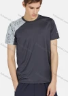 Wholesale Men's Sporty Round Neck Short Sleeve Colorblock Quick Dry Breathable T-Shirt - Liuhuamall
