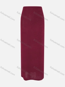 Wholesale Women's High Waist Texture Casual Maxi Skirt, LIUHUA CLOTHING WHOLESALE