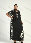 Wholesale Women's African Elegant Short Sleeve Round Neck 2021102297559351 Kaftan Dress With Scarf - Liuhuamall