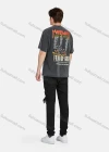 Wholesale Men's Hip Hop Round Neck Loose Fit Short Sleeve Graphic Letter T-shirt - Liuhuamall