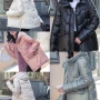 Wholesale Women's Casual Plain Hooded Pockets Zipper Quilted Puffer Coat 208# preview