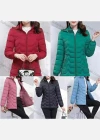 Wholesale Women's Casual Hooded Pockets Zipper Quilted Puffer Jacket 301# - Liuhuamall