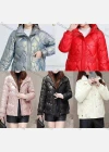 Wholesale Women's Casual Stand Collar Pockets Zipper Quilted Puffer Jacket 326# - Liuhuamall