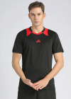 Wholesale Men's Sporty Contrast Color Round Neck Short Sleeve Slim Fit Stretch Workout Tee - Liuhuamall